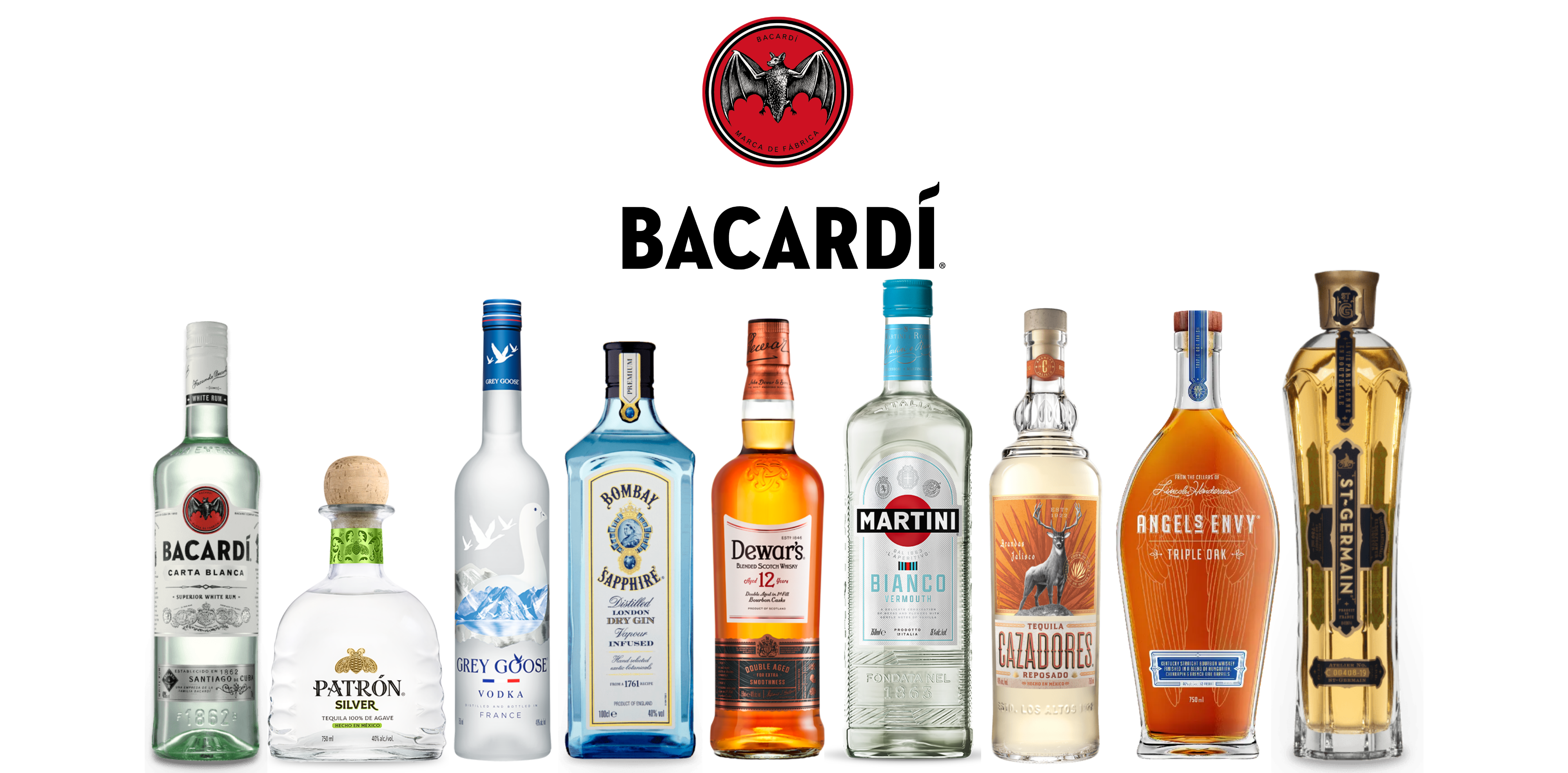 barcardi product spread and logo